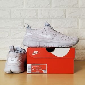 Nike Free Run Trail Mens Size 8 / Womens Sz 9.5 Neutral Grey White CW5814-002